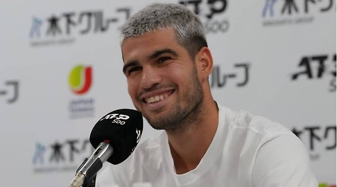 카를로스 알카라스의 도쿄 ATP 500 사전 기자회견. 사진/ATP 투어