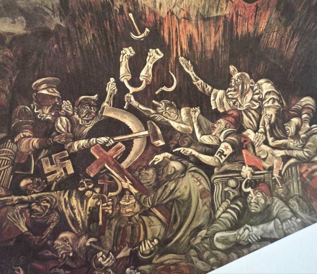 ▲ '이달고' 오른쪽 하단부에 좌우 이데올로기를 비판한 '이데올로기의 사육제' ⓒ손호철