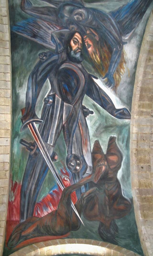 ▲ 카바나박물관 천장과 벽에 이어지는 벽화들 ⓒ손호철