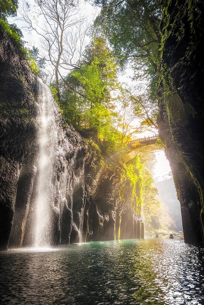 다카치오 협곡의 마나이 폭포