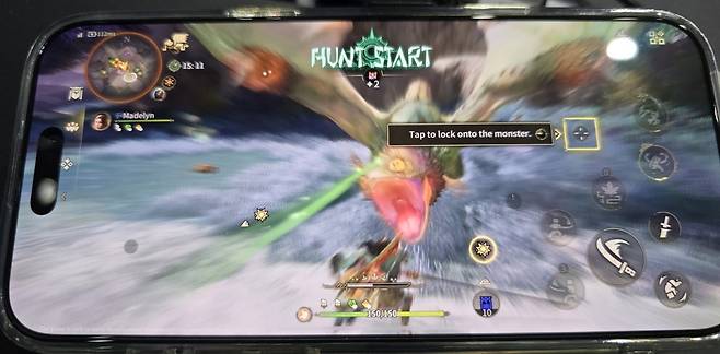 몬스터 헌터: 아웃랜더스 플레이 화면 [촬영 김주환]