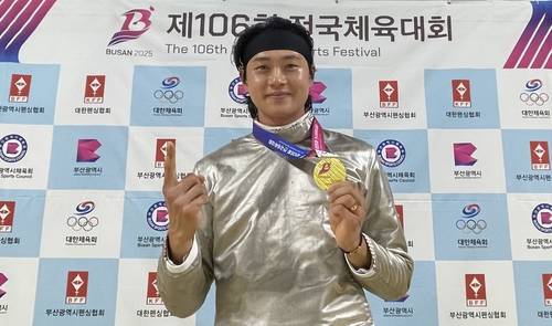 전국체전 남자 사브르 개인전 우승 차지한 오상욱 [대한펜싱협회 제공. 재판매 및 DB 금지]