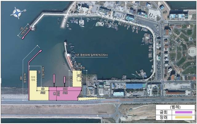군산 비응항 접안시설 확장 사업 개요도 이미지=전북일보 DB