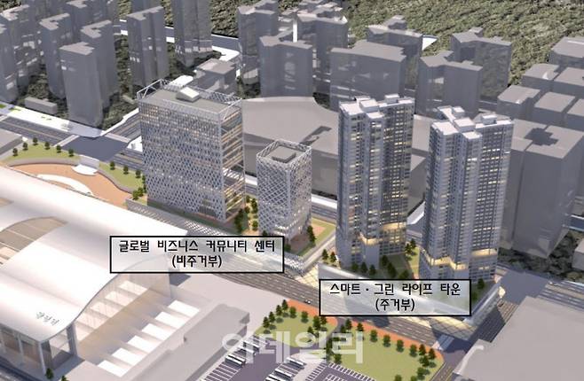 KTX광명역세권 개발 예상 조감도.(사진=광명시)