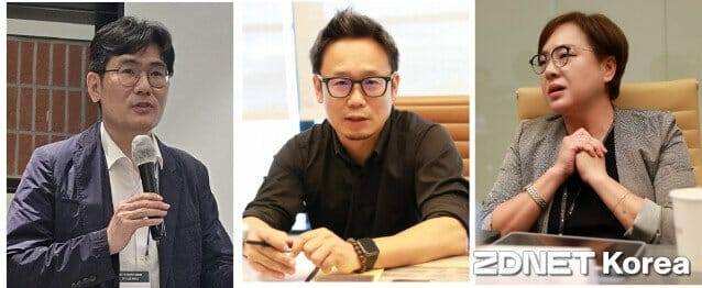 오는 30일 오전 코엑스서 열리는 '퀀텀3.0-양자이득 어디까지 왔나'에서 공개 좌담회 사회와 패널로 참여하는 양자 전문가들. 왼쪽부터 한상욱 한국양자정보학회장, 김성혁 LG전자 CTO 부문 수석 연구위원, 김영심 QM 한국지사장.