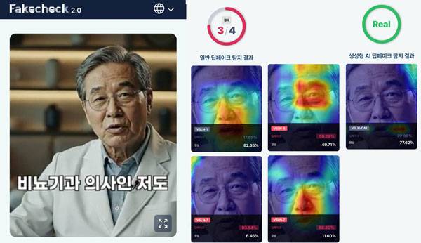 AI 생성 가짜 의사 광고를 페이크체크에서 확인한 모습/사진=페이크체크 사이트 캡처