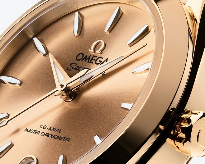 문샤인™ 골드 소재 씨마스터 아쿠아 테라 150M. 사진 오메가