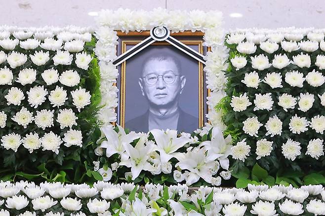 ▲ 개그맨 전유성의 빈소가 26일 서울 송파구 서울아산병원 장례식장에 마련돼 있다 [연합뉴스]&nbsp;