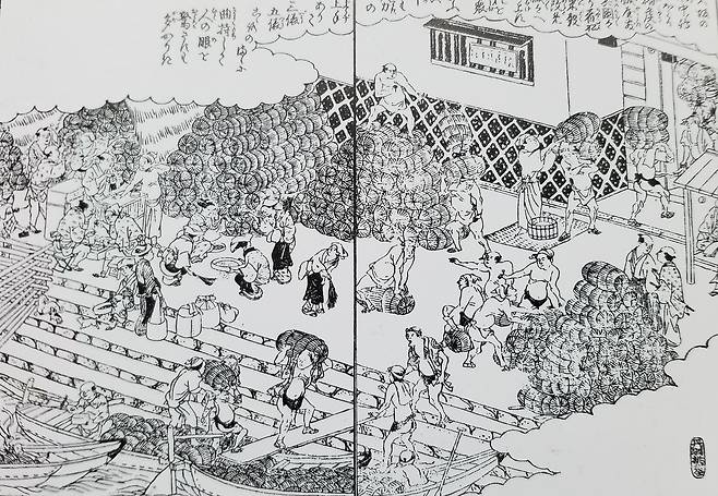 세계 선물거래의 효시, 오사카 도시마쌀거래소 [출처 : 위키피디아]