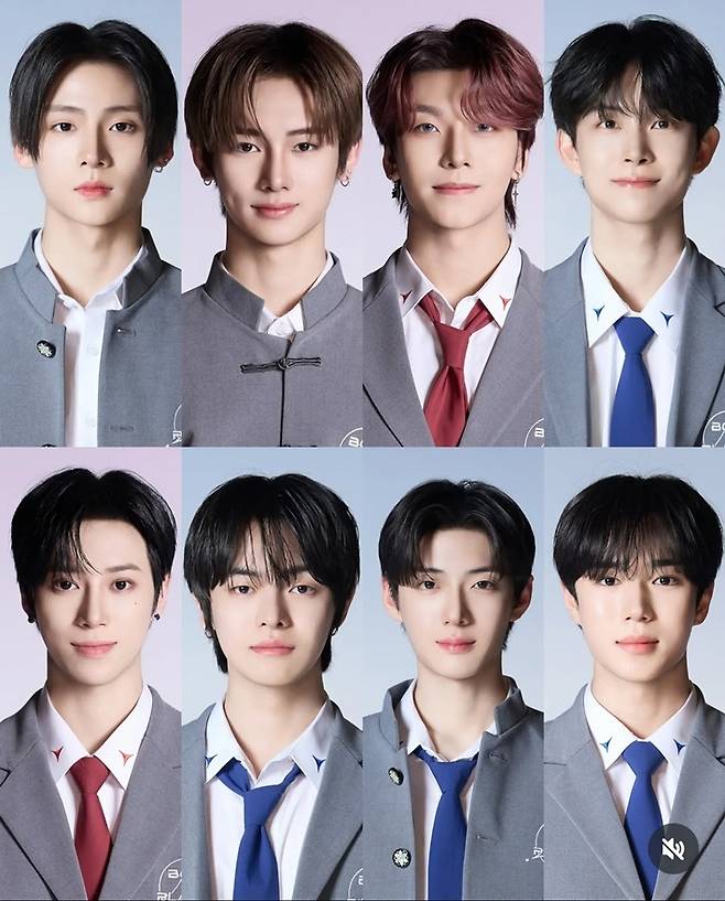 엠넷 '보이즈 2 플래닛'에서 선발된 최종 데뷔조 8인. 알파드라이브원 공식 인스타그램