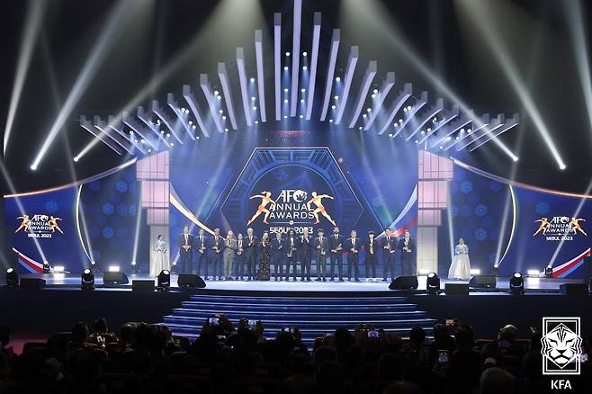지난해 국내에서는 최초로 열렸던 AFC 시상식 2023 모습. /사진=대한축구협회 제공