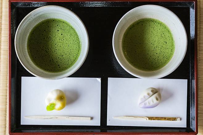 쌉싸래한 맛과 진한 향을 지닌&nbsp;말차