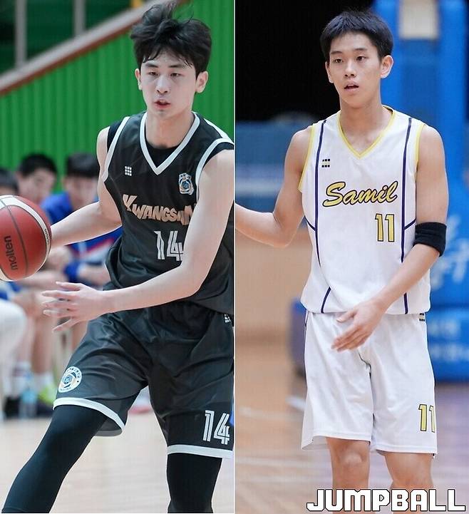 ▲ 광신방예고 송한준과 삼일고 양우혁(사진 오른쪽)