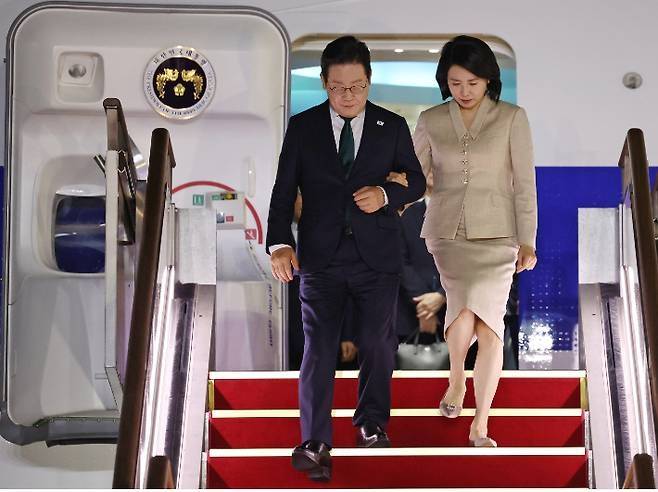 이재명 대통령과 김혜경 여사 [사진출처=연합뉴스]