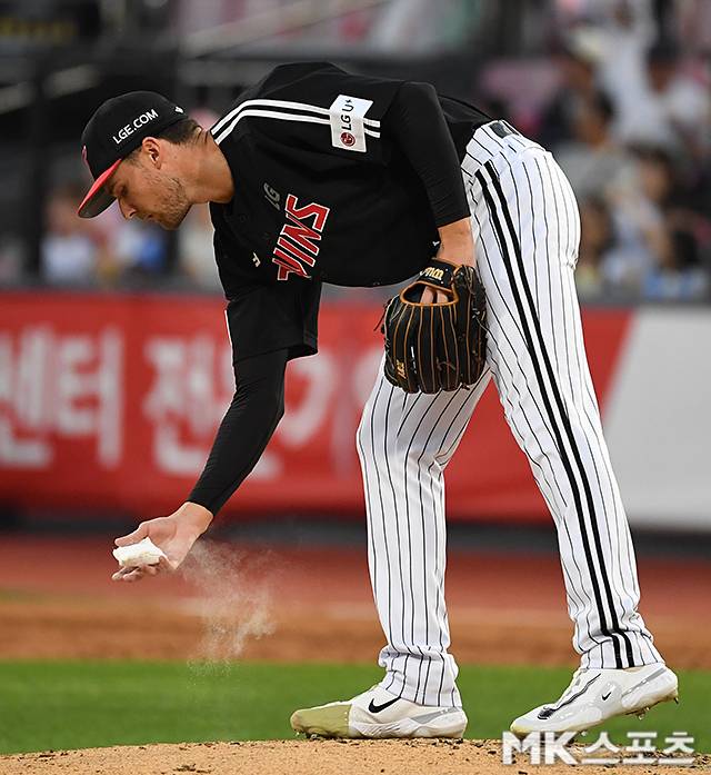 톨허스트는 20일 잠실 삼성전에서 부진했다. 사진=천정환 기자