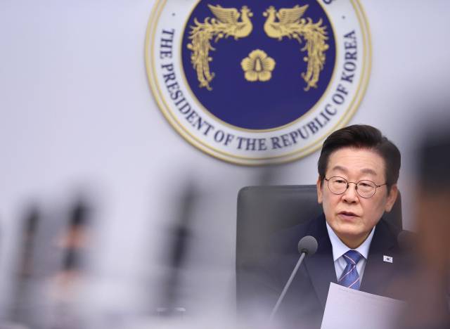 ▲이재명 대통령이 18일 서울 용산 대통령실에서 열린 제11차 수석보좌관회의에서 발언하고 있다. ⓒ연합뉴스
