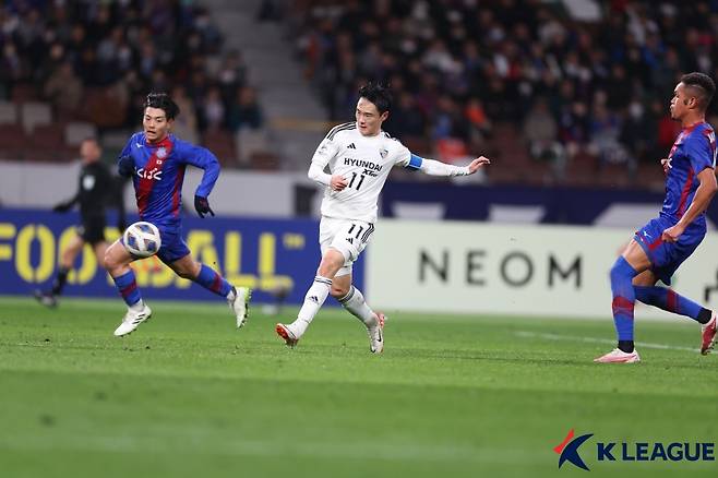 반포레 고후와 울산HD 경기 중. /사진=한국프로축구연맹 제공