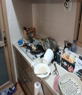 불 난 주방 [사진=인천소방본부]