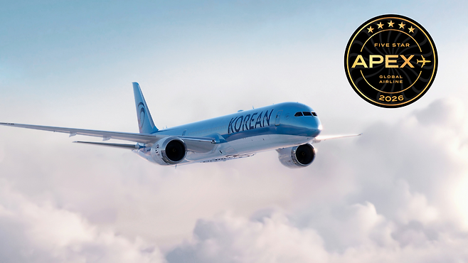 Korean Air extends its Five-Star Global Airline rating from APEX for ninth consecutive year. (Korean Air)