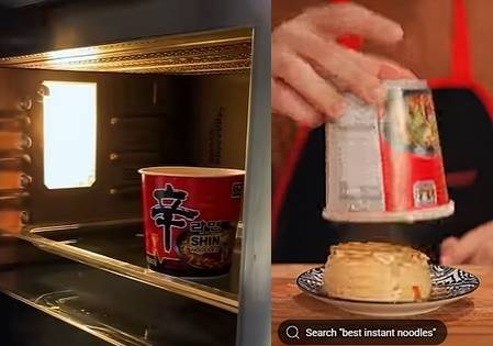 신라면 컵라면 달걀찜 레시피 영상 [유튜브 캡처]