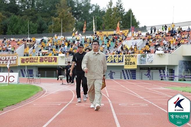 이정효 광주FC 감독. /사진=한국프로축구연맹 제공