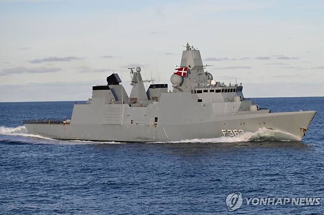 덴마크 해군 소속 호위함 HDMS 닐스 유엘 [AFP 연합뉴스 자료사진. 재판매 및 DB 금지]
