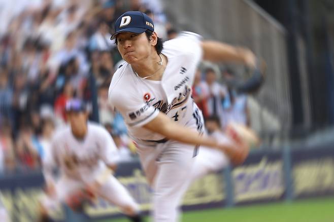 두산 선발 곽빈의 힘찬 역투 [두산 베어스 제공. 재판매 및 DB 금지]