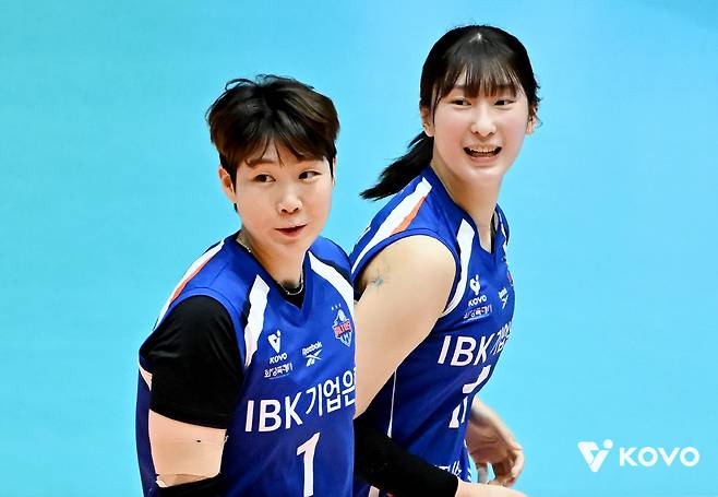 IBK기업은행 이소영(왼쪽)과 최연진. 사진제공=KOVO