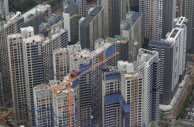 서울 송파구 신천동 '잠실르엘' 공사 현장. 사진=연합뉴스