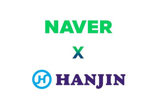 Logos of Naver and logistics firm Hanjin [HANJIN]