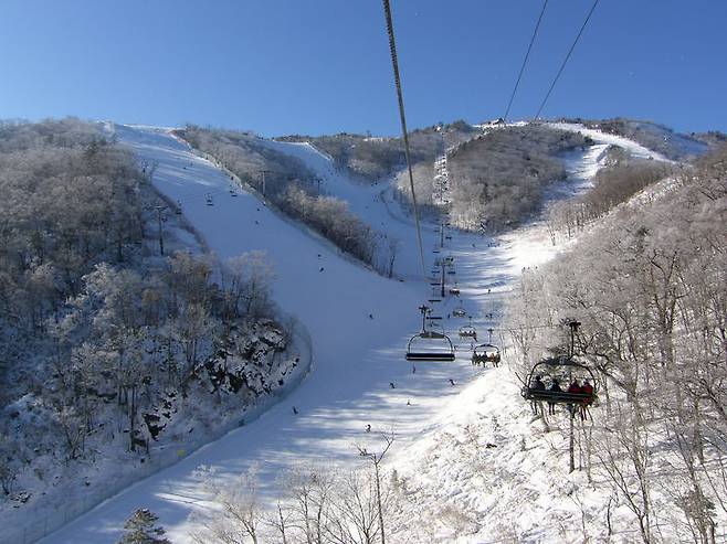 [서울=뉴시스] 부영 무주덕유산리조트 슬로프 전경. 2025.09.29. (사진=부영그룹 제공) photo@newsis.com  *재판매 및 DB 금지