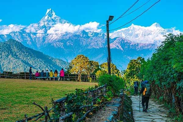 오스트레일리안 캠프에서 바라본 마차푸차레.