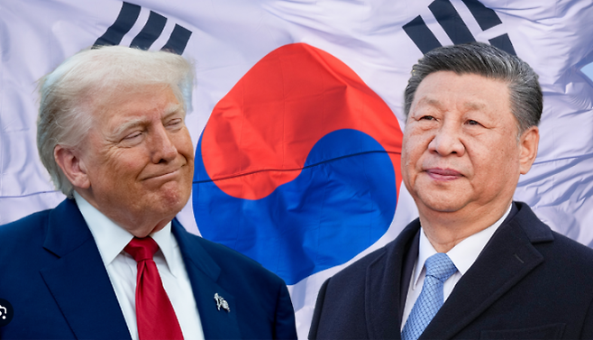 왼쪽부터 도널드 트럼프 미국 대통령, 시진핑 중국 국가 주석 자료사진