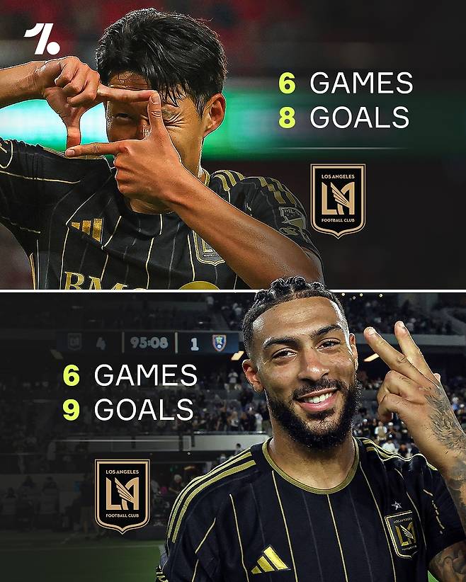 손흥민과 부앙가. 원풋볼(onefootball) SNS