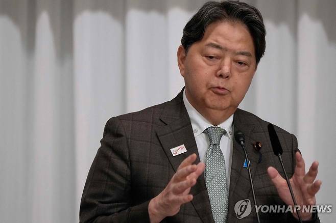 하야시 요시마사 일본 관방장관 [AFP 연합뉴스 자료사진. 재판매 및 DB 금지]