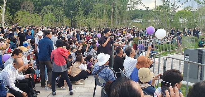 ▲ 30일 성대하게 열린 포항환호근린공원 준공식에 모여든 수많은 인파 모습. 황영우 기자