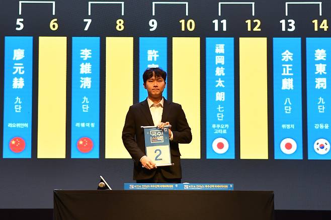 박정환 9단의 대진추첨 장면. 한국기원 제공