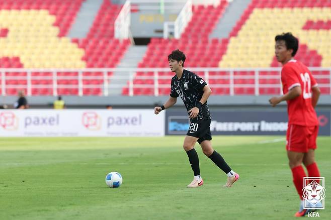 축구 국가대표팀 수비수 김지수. /사진=대한축구협회 제공