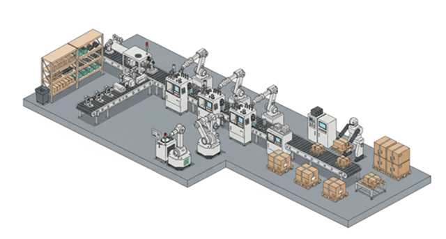 경북 구미시가 국비 138억원 등 총 사업비 171억원을 확보, LIG넥스원, 한화시스템과 함께 K-방산 스마트 제조 혁신을 본격화한다. 사진은 AI팩토리 컨셉도. 구미시 제공