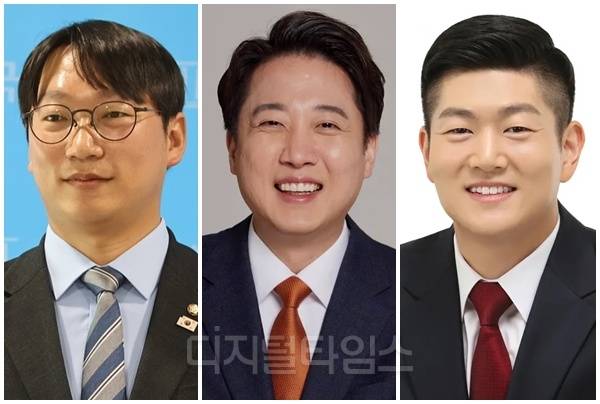 (맨 왼쪽부터) 모경종 더불어민주당 의원, 이준석 개혁신당 대표, 김재섭 국민의힘 의원. [디지털타임스 DB]