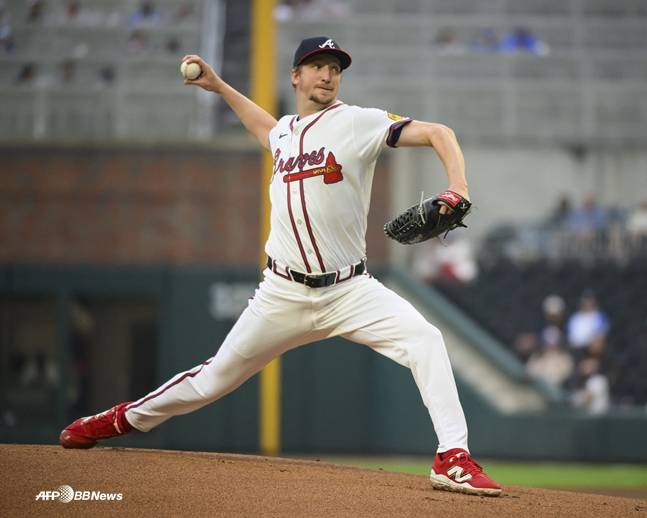 애틀랜타 유니폼을 입은 페디. /AFPBBNews=뉴스1