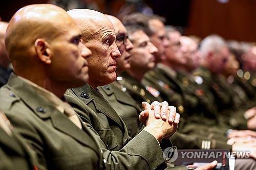 '전군 지휘관 회의' 참석자들 [로이터=연합뉴스. 재판매 및 DB 금지]