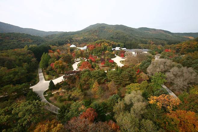 An aerial view of the Korea National Arboretum [KOREA FOREST SERVICE]