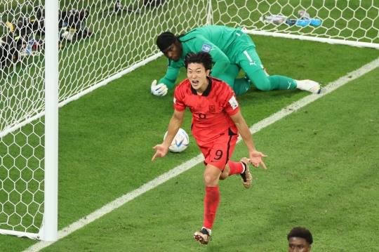 환호하는 조규성. 사진(알라이얀=연합뉴스)