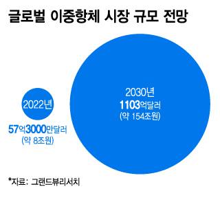 글로벌 이중항체 시장 규모 전망/디자인=이지혜