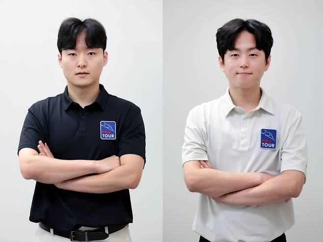 와일드카드 자격으로 PBA 5차 투어에 참석한 이동규와 박광수가 각각 다니엘 산체스와 이승진을 꺾는 대이변을 연출했다. 사진은 드림투어에서 활약 중인 이동규(왼쪽)와 박광수의 모습. /사진=프로당구협회(PBA) 제공