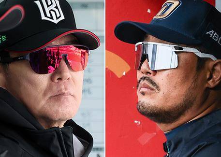 프로야구 kt 이강철 감독(왼쪽)과 NC 이호준 감독 [kt wiz, NC 다이노스 제공. 재배포 및 DB 금지]