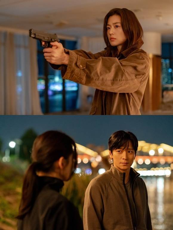 배우 전지현(상단)과 강동원이 출연하는 '북극성'은 지난 1일 전편이 공개됐다. /디즈니+