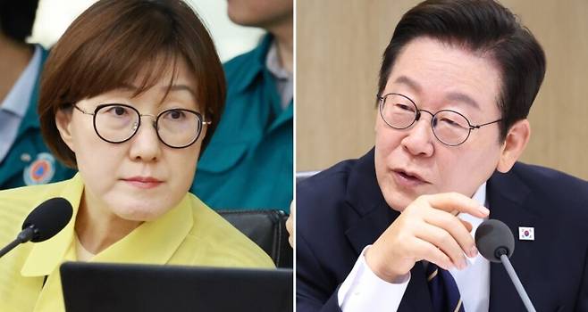 김현지 대통령실 1부속실장(왼쪽)과 이재명 대통령. 연합뉴스