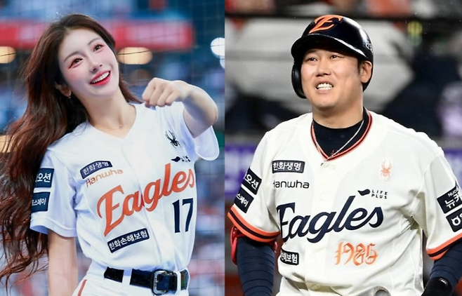 프로야구 한화 이글스 하주석과 치어리더 김연정이 오는 12월 결혼한다는 소식이 전해진 가운데 이들의 열애 기간이 밝혀져 눈길을 끌고 있다. [사진출처 = SNS]